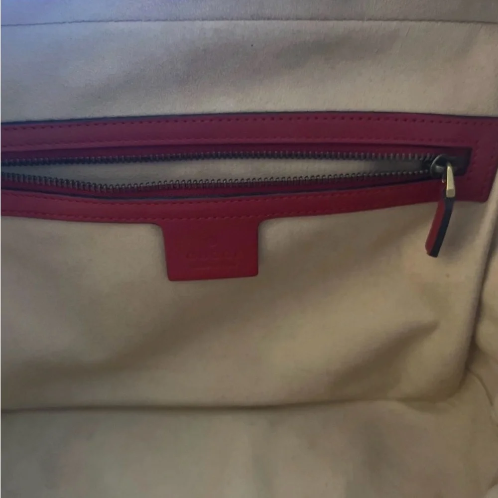Gucci Red Quilted GG Shoulder Bag with Gold Hardware - Picture 11 of 15